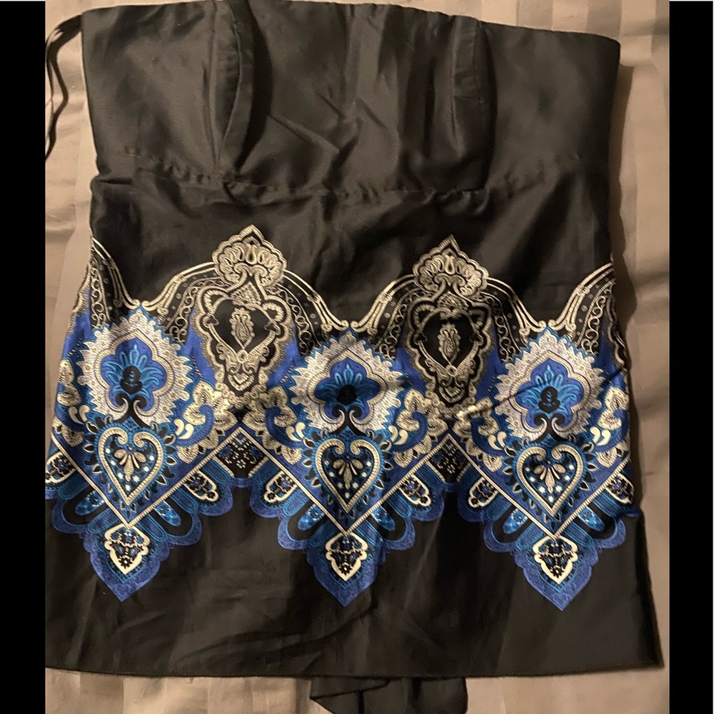 Blue sexy cut out back top size large